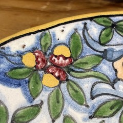 Vintage Puebla Mexican Casa Rugerio Talavera Ceramic Plate 10.5″ Floral Majolica