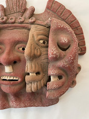 Novica Three Ages of Man Signed Angel Ceron Pre-Classic Terracotta Art Sculpture