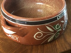 Mexican Classic Hand Painted B. C. Tonala, 6” Diameter Serving Bowl, Chihuahua