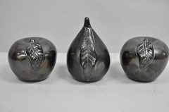 Dona Rosa Barro Negro Black Pottery Fruit Mexico Mid Century Modern – 5 Pcs