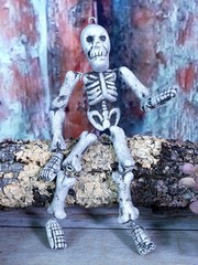 Skeleton Day of the Dead Clay Adjustable Handmade Pineda Mexican Folk Art Sm