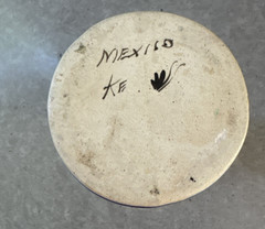Ken Edwards Tonala Candle Holder Single Mexico Folk Art Signed KE Vintage Ht. 4″