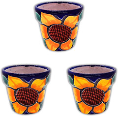 Mexican Pottery Planters – Set of 3 Pieces – Talavera Pottery – Succulent Pot Pl