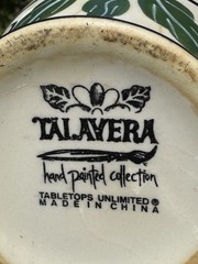 Talavera Tabletops Unlimited Pottery H 9.25” Hand Painted/ China