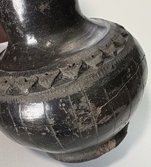 Chinese Antique Black/brown Clay Pottery Vase 4” tall Set Of 4 17th C.