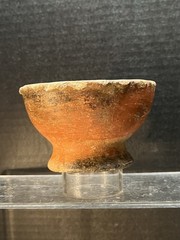 Mayan PreColumbian Red Glazed Pottery Cup 600-900 A.D. Solid Artifact