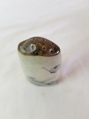 Vtg Tonala Ken Edwards Mexican Pottery Single Salt or Pepper Shaker Birds Flower