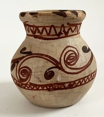4 VTG MEXICAN FOLK ART POTTERY AMATENANGO DEL VALLE CHIAPAS CERAMIC CLAY POT JAR