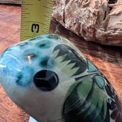 Hand-Painted Mexican Folk Art Ceramic Frog Floral Design 3.5″ Inch