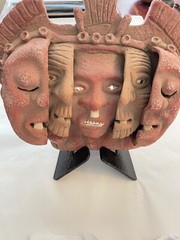Novica Three Ages of Man Signed Angel Ceron Pre-Classic Terracotta Art Sculpture