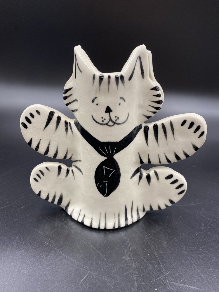 Dorothy Steele Modern Art Pottery Fun Cat Bud Vase Portland,OR. USA