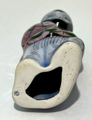 Mexican Single Tonala Pottery Figurine, Nativity Joseph? 4 3/4 Inch Hand Painted