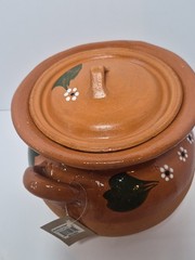 Mi Patria Large Clay Pot With Lid Functional Mexican Pots
