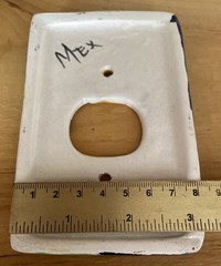 Talevera Single Outlet Plate Cover Sunflower Mexico Handmade Ceramic Pottery