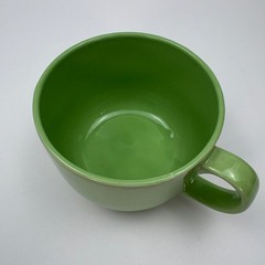 Vintage Mexican Green Glazed Ceramic Mug Cup Mexico Mexique P1