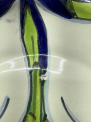 Mexican Talavera Pottery Serving Plates Calla Lilies Small T Ruth Folk Art Decor