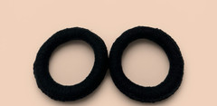 2 Mata Ortiz Pottery Olla Rings Hand Made Mexican Clay Black Yarn Mexico 3.5″