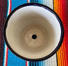 Lg Mexican Ceramic Flower Pot Planter Folk Art Pottery Handmade Talavera #7