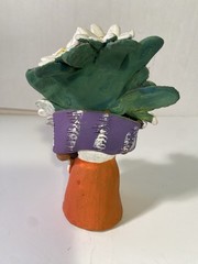 VTG Signed Josefina Aguilar Market Vendor with Flowers, Oaxaca Mexico