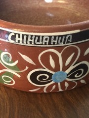 Mexican Classic Hand Painted B. C. Tonala, 6” Diameter Serving Bowl, Chihuahua
