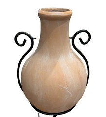 Mini Terracotta Chiminea Tabletop Candle Holder Mexican Clay Pottery Stand