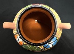 MEXICAN TALAVERA POTTERY BEAN POT STYLE PLANTER