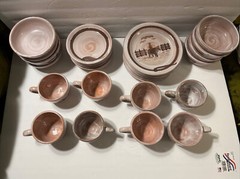 Western Cowboy Vaquero Handmade Painted Tea Cup, Saucer Hecho en Mexico Terrajal