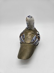 Duck Mexican Tonala Brass Ceramic Pottery Hand Painted Multicolor Folk Art VTG