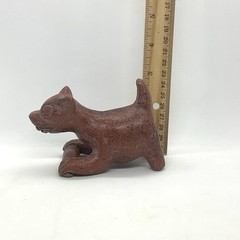 2 Vtg Classic Colima Dogs Pre-Columbian Style Redware Small Reproductions