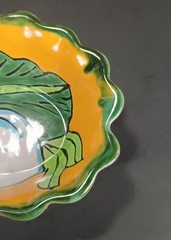 Talavera Salsa Bowl Handpainted Floral Lilly Small Candy Dish Mexican 5.25″