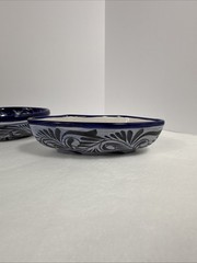 Mexican Talavera Pottery 7pc Hand Painted Chip Salsa Condiment Serving Dish Set