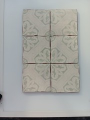 6 Tiles – Talavera Handcrafted Mexican Ceramic Tile 6×6..Sage Green/ Alabaster