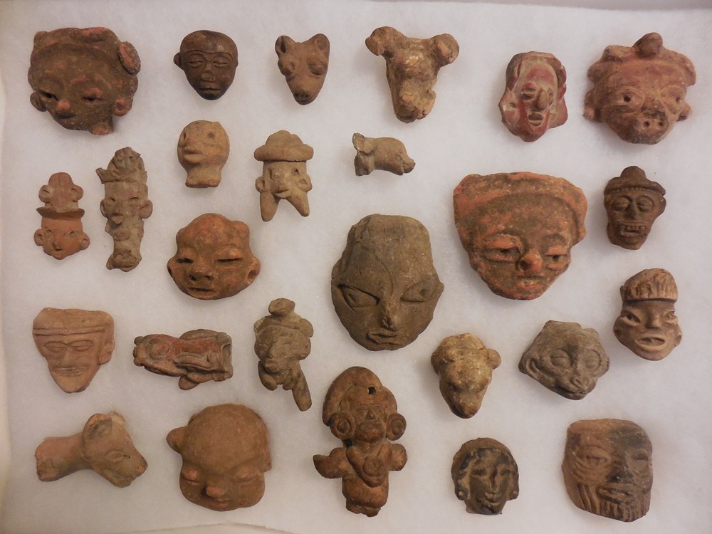 26 Pre-Columbian / Mayan Artifacts – Faces/Effigies – Incl Dragon, Jaguar, Seal