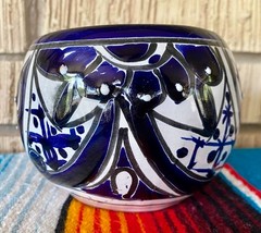 Mexican Ceramic Flower Pot Planter Folk Art Pottery Handmade Talavera #1