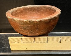Mayan PreColumbian Red Glazed Pottery Cup 600-900 A.D. Solid Artifact