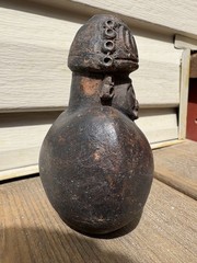 Vintage Taino Heart Shaped Art Vessel/Vase Ceramic Pottery Hand Made