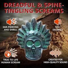Aztec Death Whistle, 126+ DB Loudest Authentic Human Screaming Sound, Antique Br