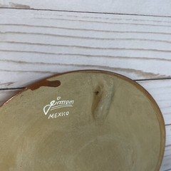 Jimon Family Mexico Signed White Deer Red Rust Tonala Hand Painted Plate 8-1/4”