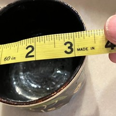 Vintage Mexican Tlaquepaque Pottery Mug Set of 4 Folk Art Style