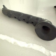 Barro Negro Black Clay Pottery Music Instruments Oaxaca Mexico Flute And Sax