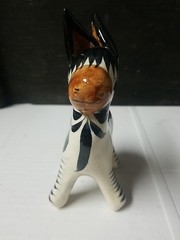 Tonala Mexican Folk Art Pottery Donkey Burro Floral Figurine 5.5”
