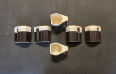 Rodolfo Padilla Signed Drip Glazed Handmade Stoneware 10 oz Coffee Mugs Set of 6