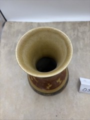 Vintage Art Pottery Floral Mexican Folk Art Vase 9” Tall