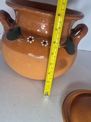 Mi Patria Large Clay Pot With Lid Functional Mexican Pots