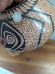 mata ortiz pottery Gloria Hernandez Spider Design Pot Planter