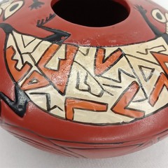 VTG 1950s Manuel Olivas Mata Ortiz Red & Black Paquime Pottery Jar New Arrival