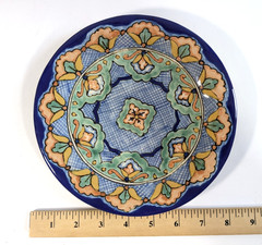 Uriarte Talavera Hand-Painted Ceramic Salad Side Plate, 7.65″ Single – #4