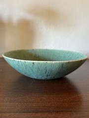 Felix Tissot Mexico Desert Gem Stone Green Speckled 6.5” Bowl 2” High