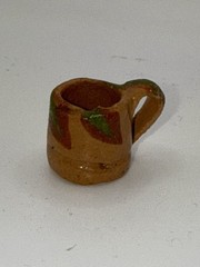 Vintage Lot Small Mexican Pottery Miniature Single Cup &Bowl