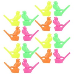 16-Pack Lightweight Plastic Bird Water Whistles Kids Party Musical Toy